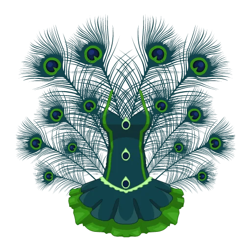 Peacock Party Dress