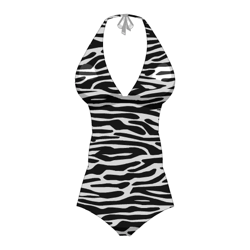 Zebra Print One-Piece Swimsuit