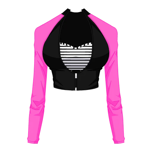 Striped Diver Swimsuit Top