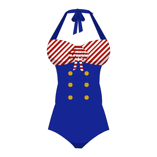 Nice Nautical One Piece Swimsuit