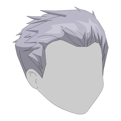 Right Slant Spike Hair