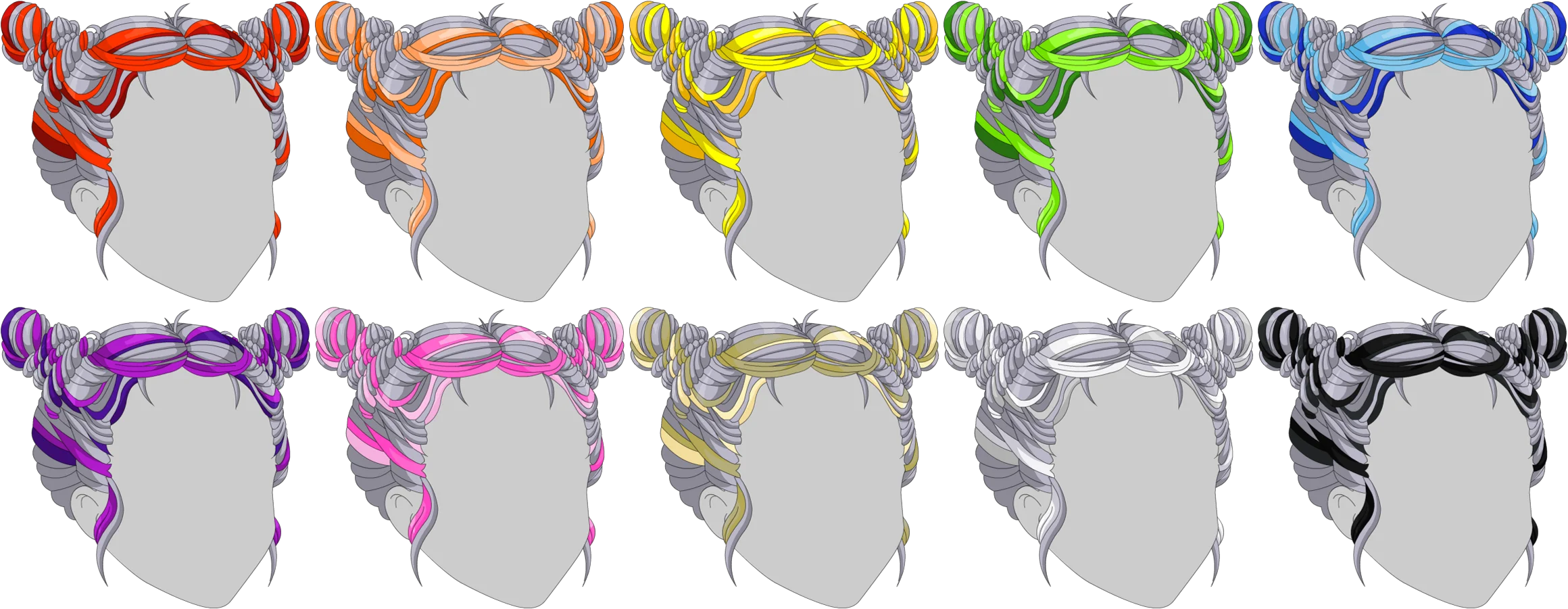 Space Buns Hair - Female
