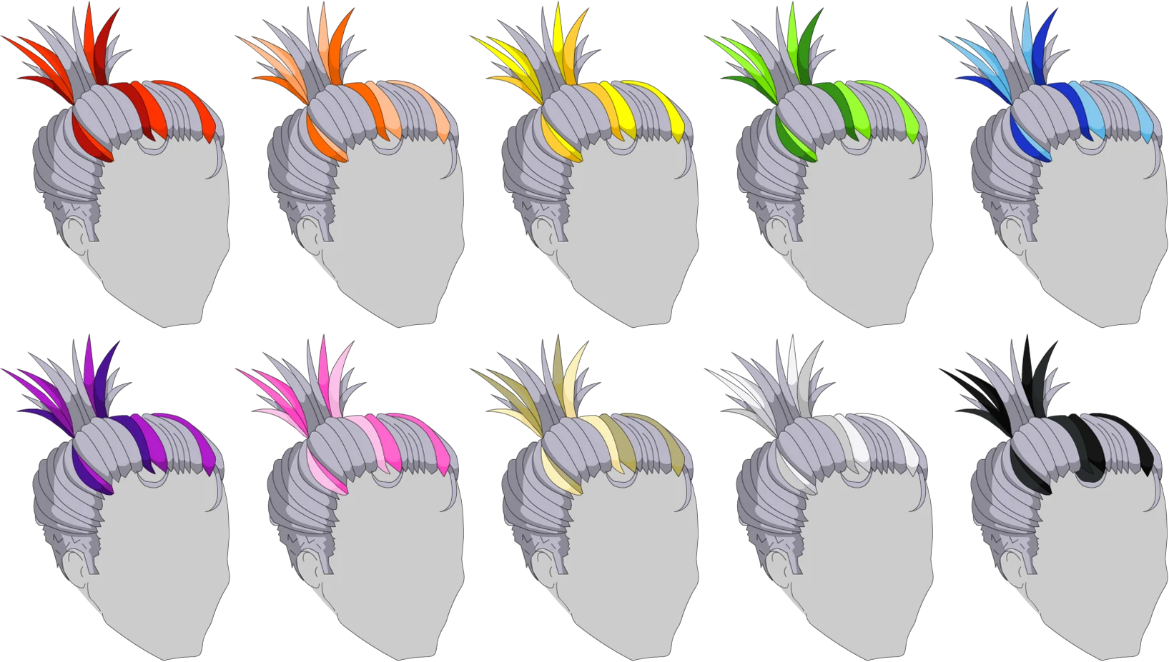 Modern Bun Hair - Male