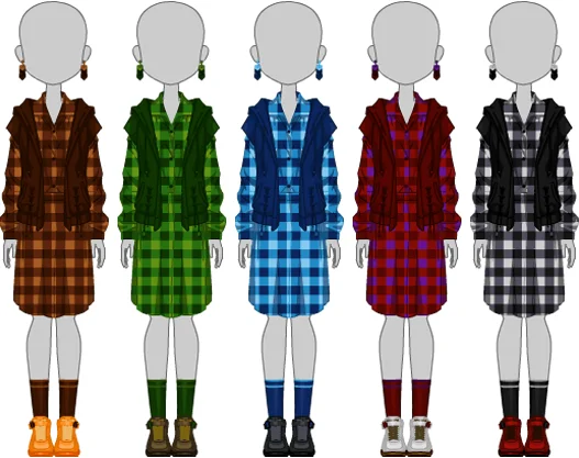 Autumn Plaid Set - Female