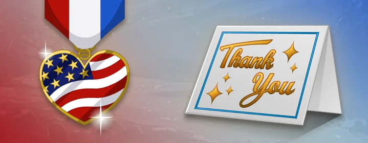 New Charms: Veterans Medal, Thank You Card article cover