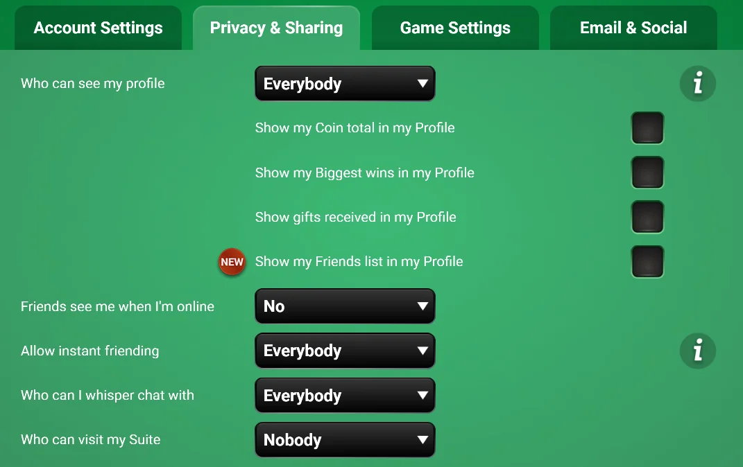 New Privacy Setting - Hide Your Friends List