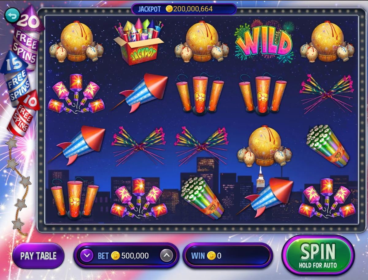 Boomin' Bucks Slots In-Game Screen