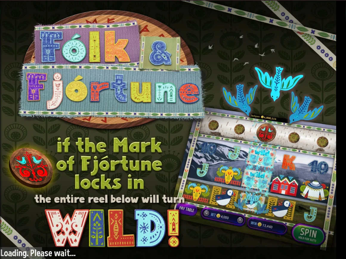 Folk & Fjortune Slots Loading Screen