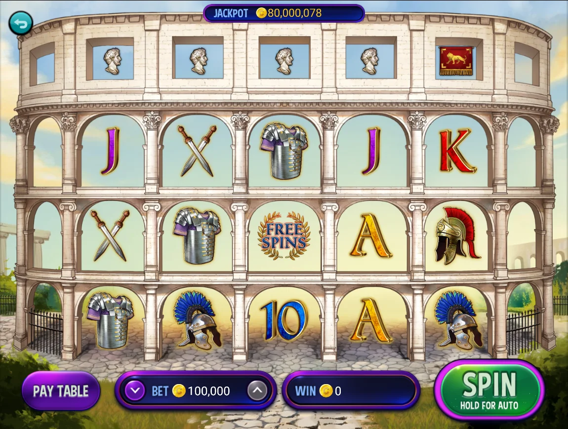 Win In Rome Slots - In-Game