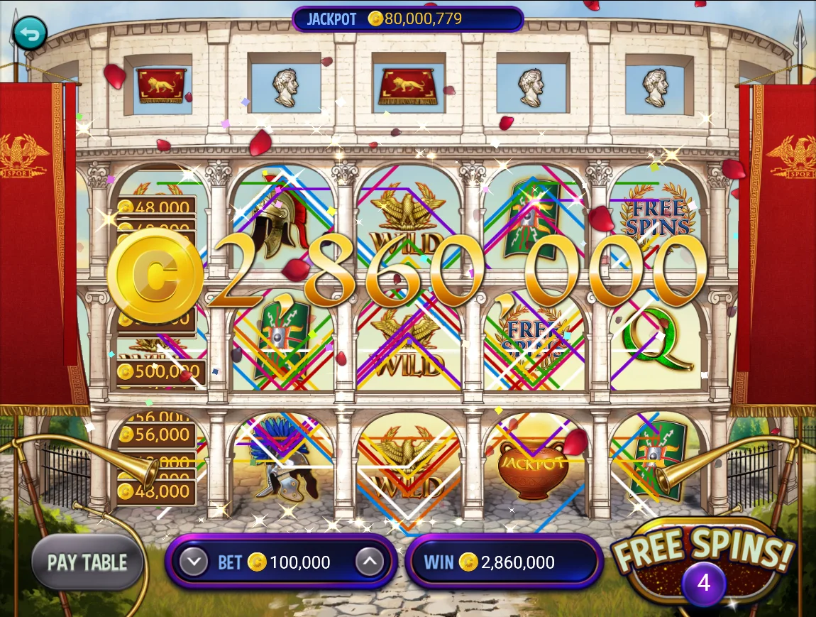 Win In Rome Slots - Free Spins