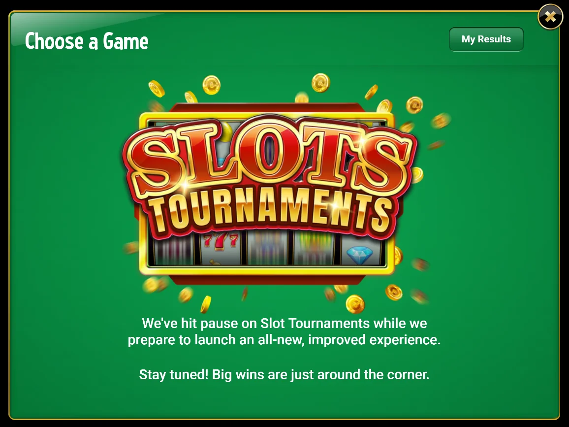 Slots Tournaments Temporarily Disabled